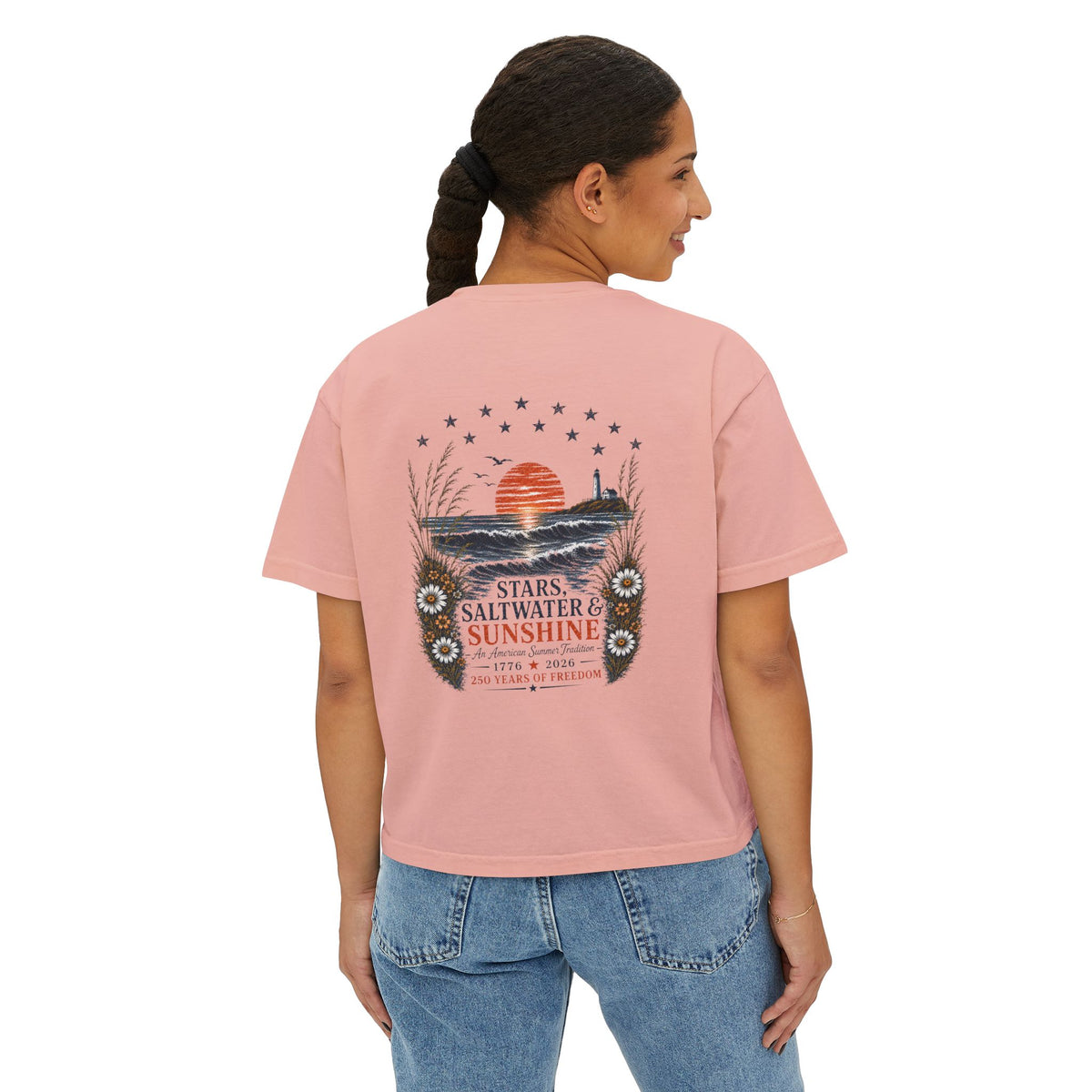 Peaches to Pines: Stars, Saltwater & Sunshine - Boxy Tee