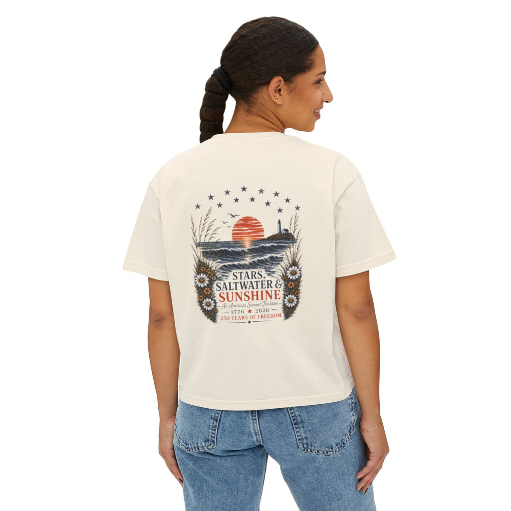 Peaches to Pines: Stars, Saltwater & Sunshine - Boxy Tee