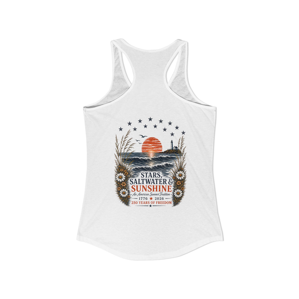 Peaches to Pines: Stars, Saltwater & Sunshine Racerback Tank