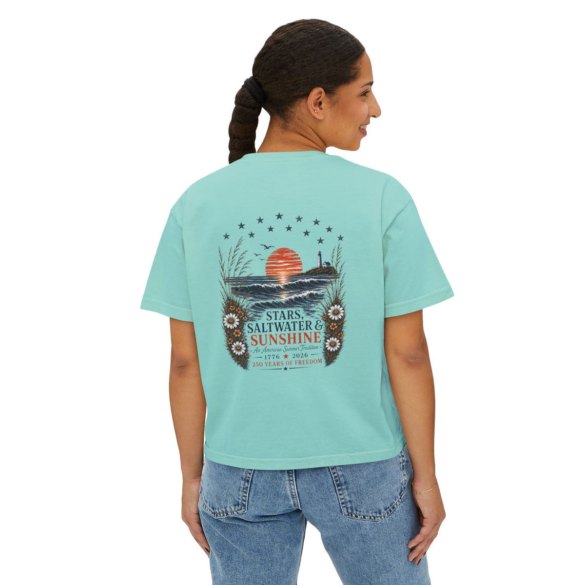 Peaches to Pines: Stars, Saltwater & Sunshine - Boxy Tee