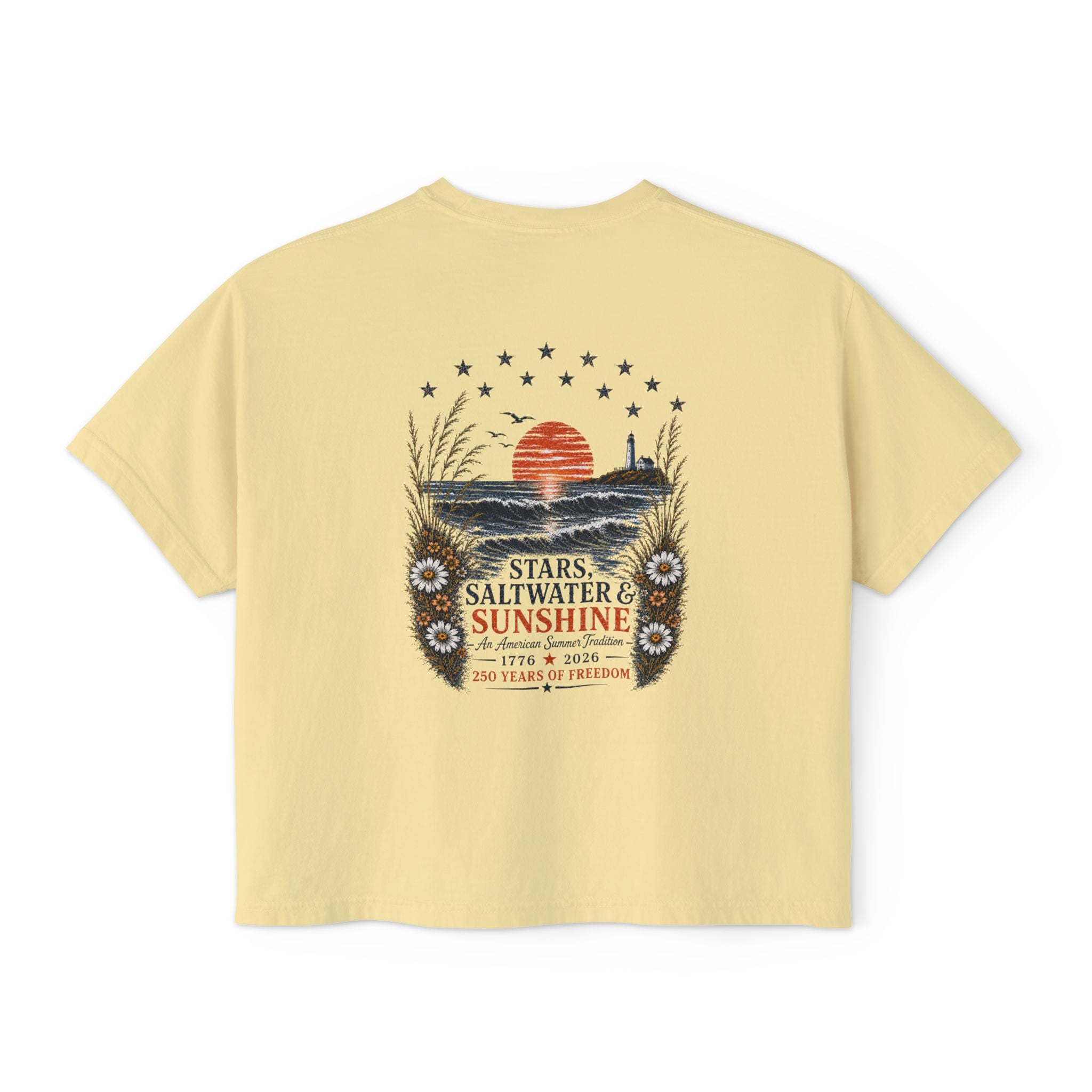 Peaches to Pines: Stars, Saltwater & Sunshine - Boxy Tee