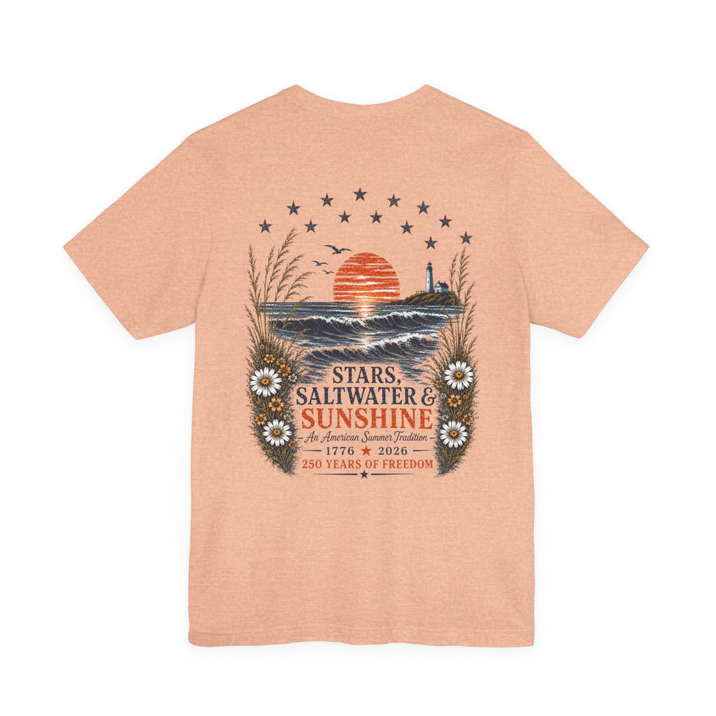 Peaches to Pines™ Stars, Saltwater & Sunshine Coastal Americana Tee