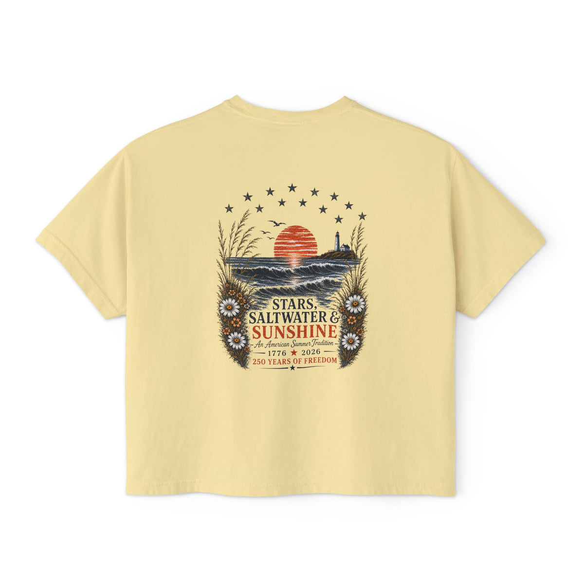Peaches to Pines: Stars, Saltwater & Sunshine - Boxy Tee