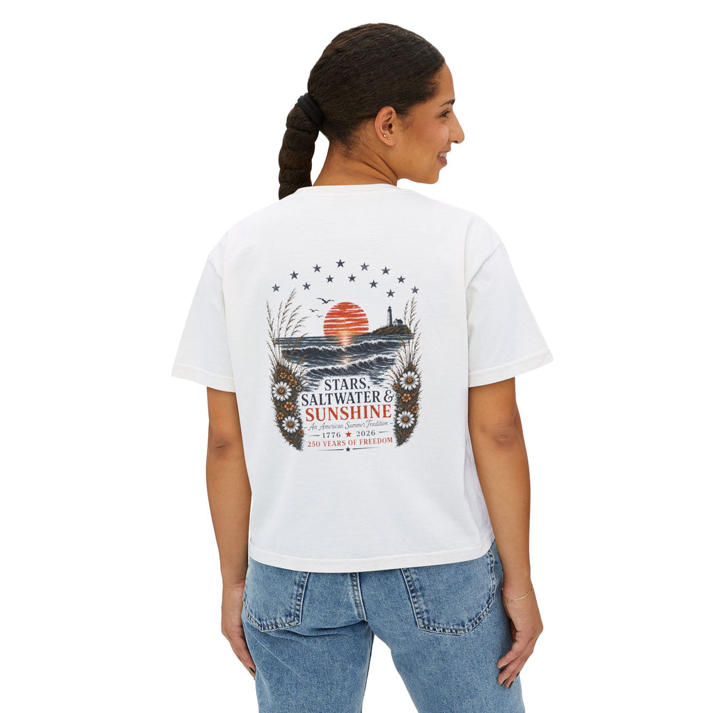 Peaches to Pines: Stars, Saltwater & Sunshine - Boxy Tee