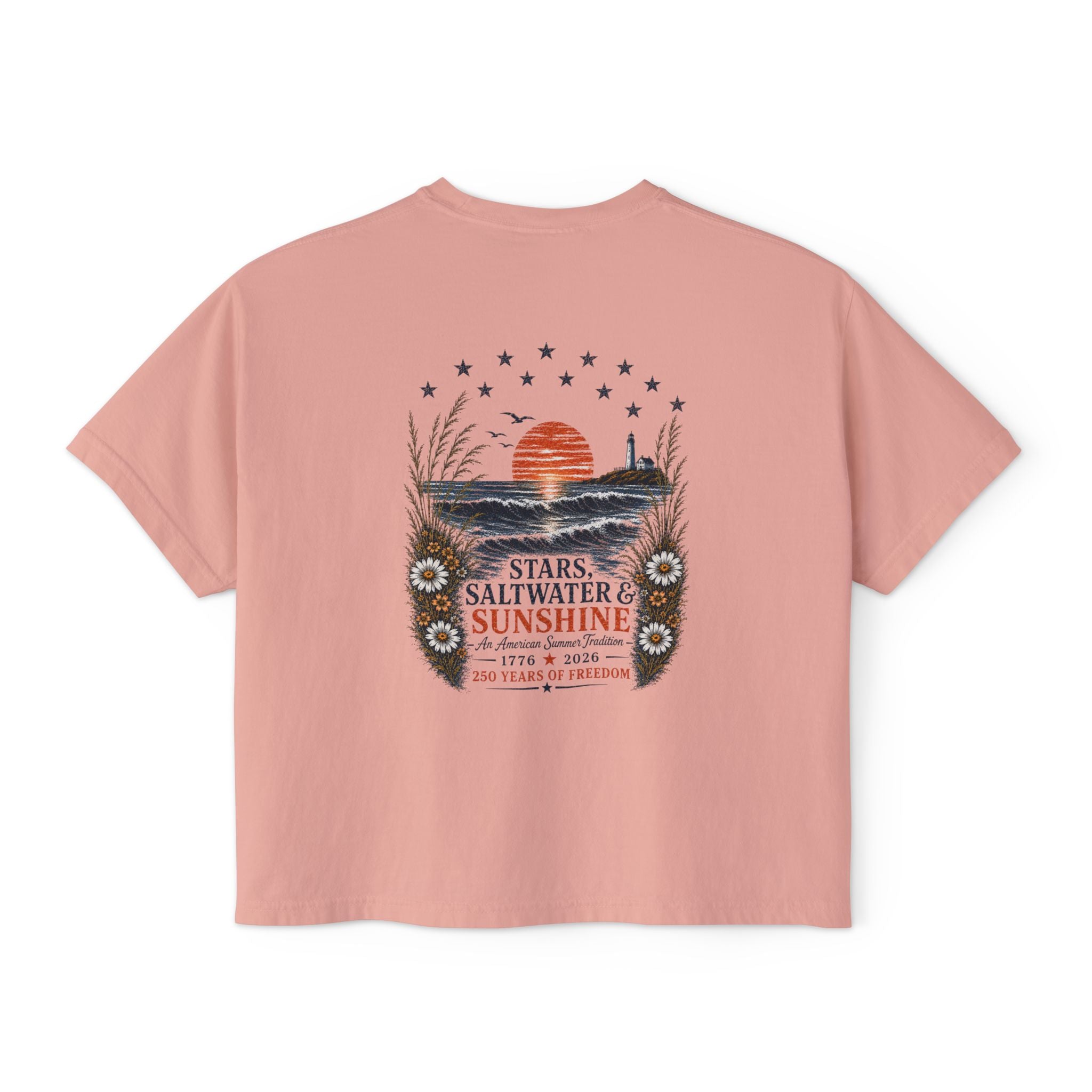 Peaches to Pines: Stars, Saltwater & Sunshine - Boxy Tee